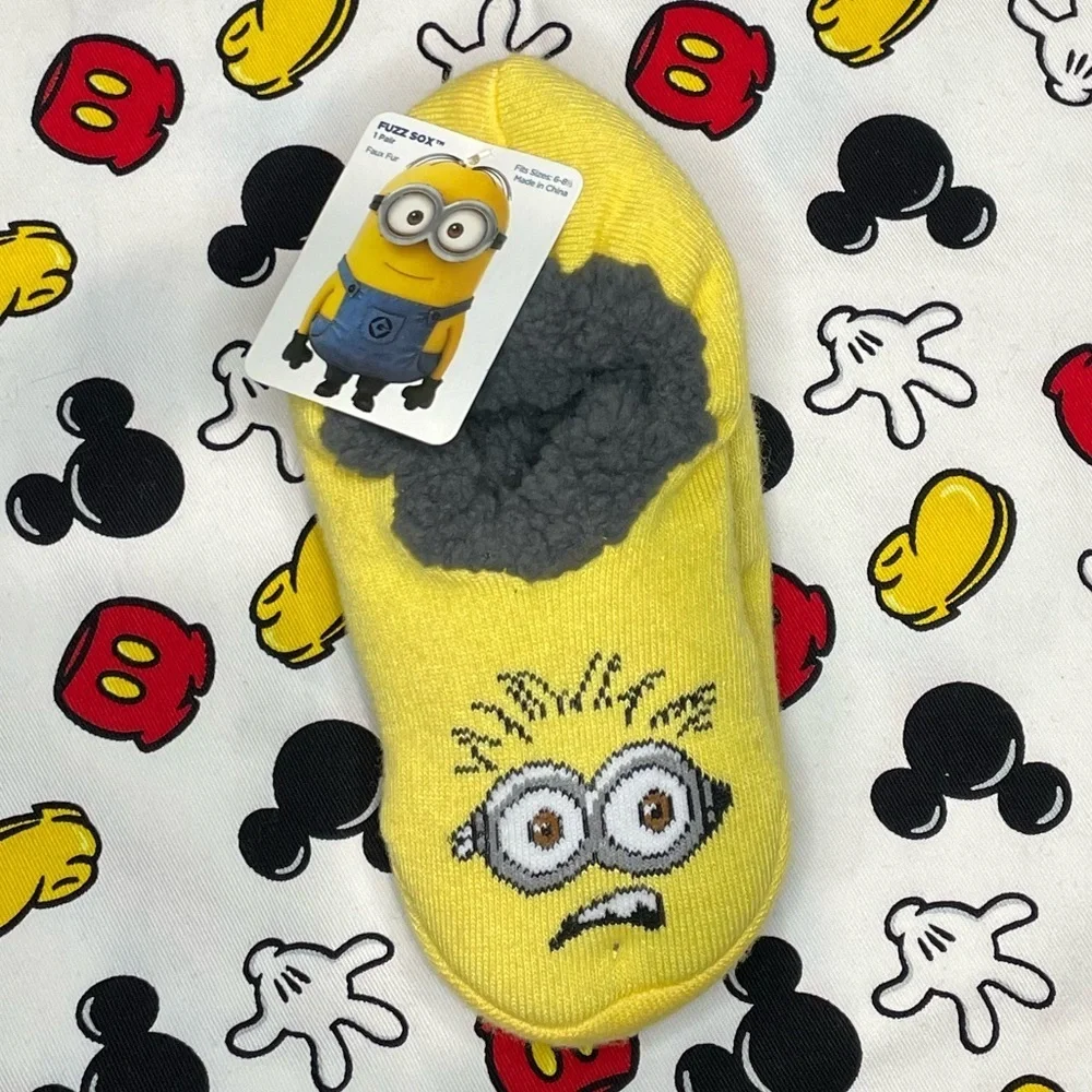 Licensed Slipper Socks Despicable Me Minions Toddler kids Sz 6-8.5